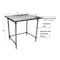 Bk Resources Stainless Steel Work Table Flat Top With Open Base 36"Wx24"D VTTOB-3624 - alternate 4
